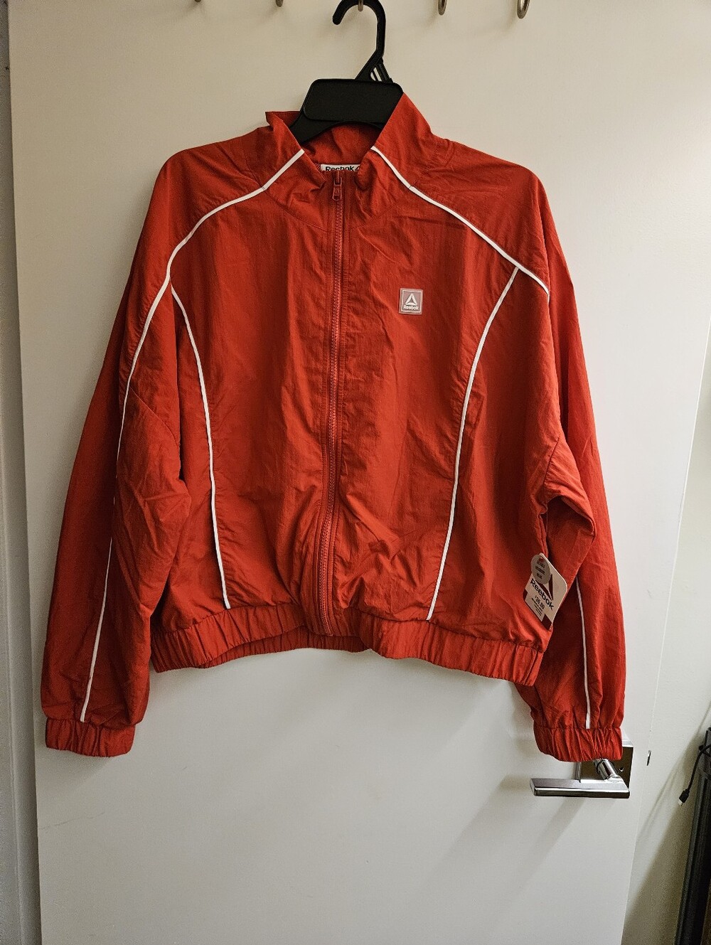 NWT Reebok Women Baseline Full Zip Woven Track Jacket XXL Fierce Red Windbreaker